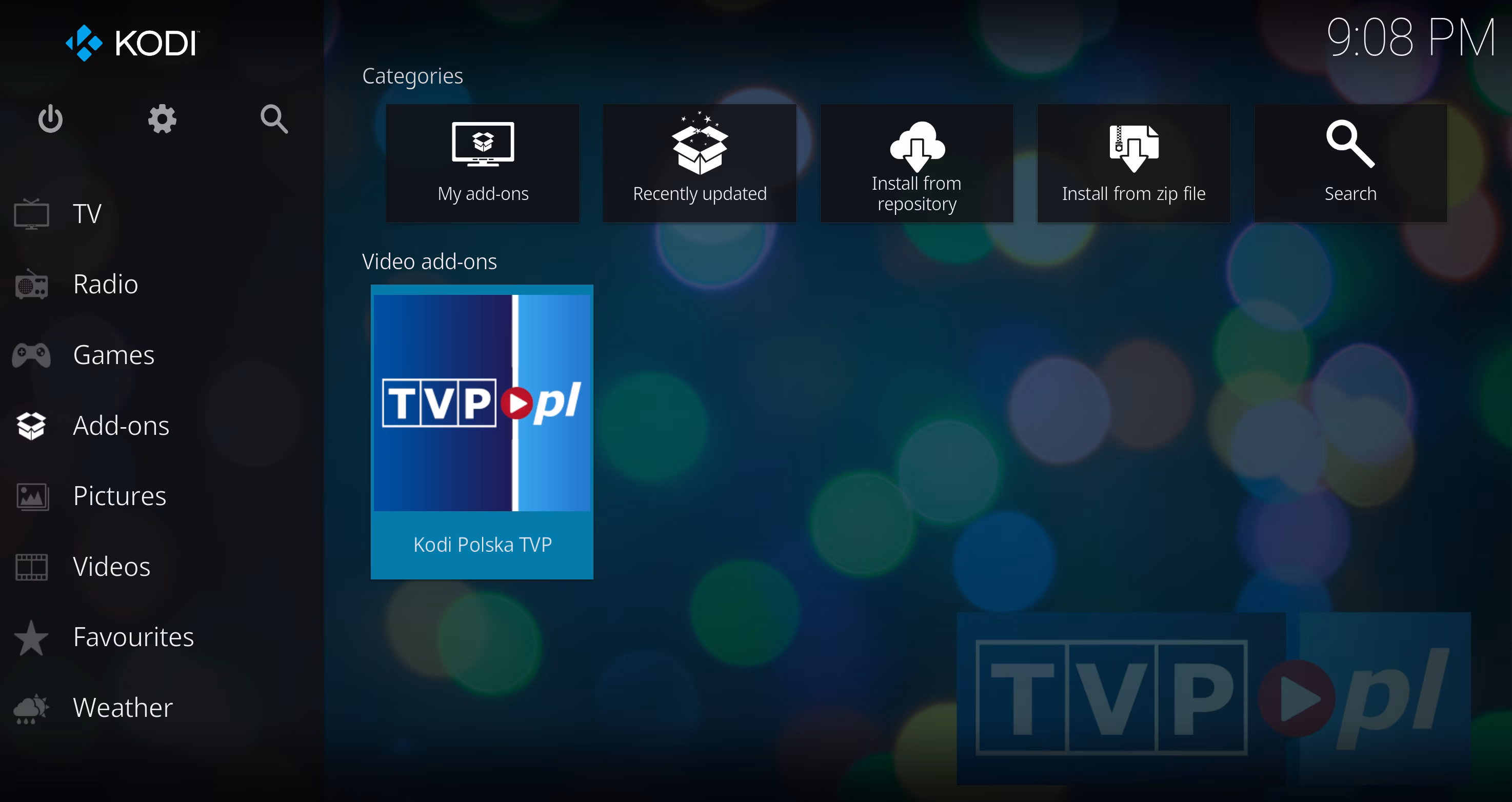 Kodi dodatek Kodi Polska TVP gotowy do użycia 