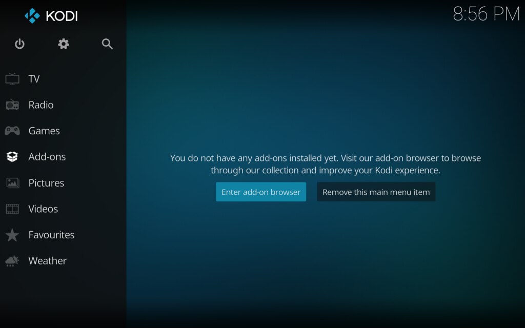 Kodi dodajemy dodatek, przeglądarka dodatk&oacute;w