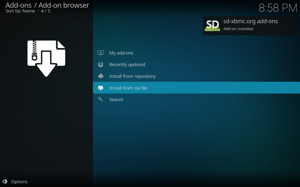 Kodi dodajemy dodatek, nowe repozytorium dodatkow jest zainstalowane